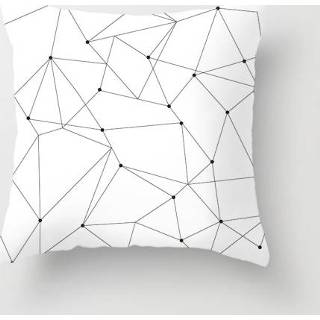 👉 Kussenslop zwart wit polyester active 2 STKS en Eenvoudig Modern Geometrisch Abstract Decoratieve Kussenslopen Sierkussen Case (12)