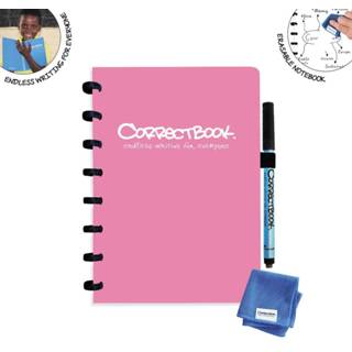 👉 Notitieboek roze zwart Correctbook A5 Original: uitwisbaar / herbruikbaar notitieboek, blanco, Blossom Pink (roze) 731628461613