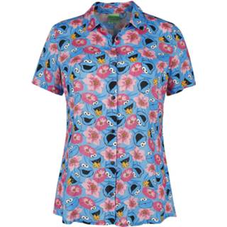 👉 Sesame Street - Monster & Flowers - Blouse - Vrouwen - meerkleurig