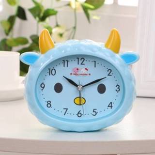 👉 Wekker blauw active kinderen 2 STUKS 8364 Student Krijgt Bed Slaapkamer Mute Nachtlampje Tafelklok (Blauw)