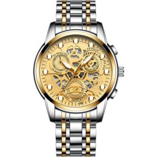 👉 Quartz horloge gouden active mannen FNGEEN 4088 heren hol student waterdicht lichtgevend (volledig oppervlak)