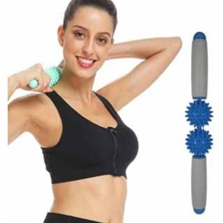 👉 Spiermassage blauw active 2 STKS 2-Ball Ontspanning Egelbal Yoga Stick Roller (Blauw)