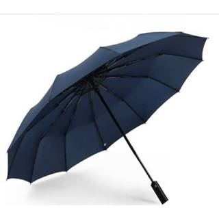 👉 Paraplu marineblauw extra groot active versterkt 12 bot automatisch dubbel opvouwbare regen en zonnig voor gebruik Persoonlijkheid creativiteit (marineblauw)