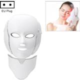 👉 Gezichtsmasker active 7 kleuren LED Fotonmasker Huidverjonging Gezicht Schoonheid Machine, EU-stekker