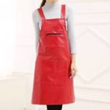 👉 Schort rood leer active mannen vrouwen Waterdicht oliebestendig zacht dik slijtvaste overalls voor en (rood)