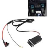 👉 Zekering active Auto QC3.0 Snel opladen USB-interface Modificatie Oplader voor Toyota, om stroom te nemen (ijsblauw licht)