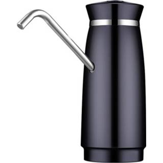👉 Drinkfles zwart active Roestvrijstalen Automatische Elektrische Draagbare Waterpomp Dispenser Water Feeder Gallon Schakelaar (Zwart)