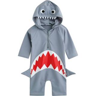 👉 Zwempak baby's jongens blauwe blauw dierlijke haaien Baby jongen badpak Uv bescherming pak Size:XXS(BLUE) 8212099120497