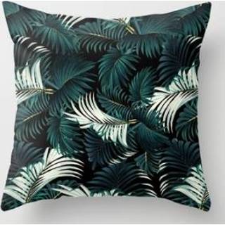 Kussenslop groene polyester active Tropische Planten Kussensloop Decoratieve Kussenslopen Bladeren Sierkussen Cover Vierkant 45CM x (36)