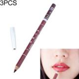 👉 Lippenstift active vrouwen 3PCS Professional Wood Waterproof Lady Charming Lip Liner Contour Makeup Lipstick Tool (22)