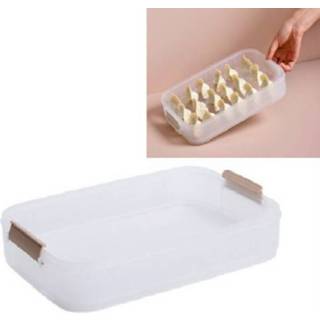 👉 Koelkast roze active Draagbare, snel ingevroren Dumpling Box Opslag Crisper, Style: Without Cover (Nude Pink)