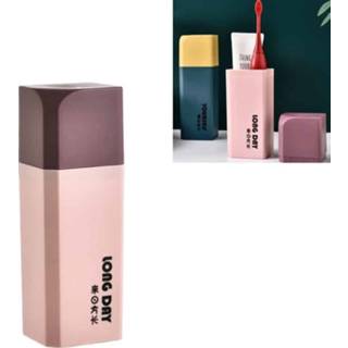 👉 Tandenborstel roze rose active 5 STKS draagbare vat gorgelen beker eenvoudige reisset (rose roze)