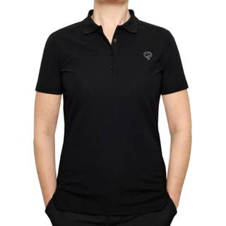 Poloshirt zwart polyester s golf vrouwen Q1905 Polo shirt square black 8718383125228