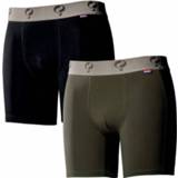 👉 Zwart donkergroen katoen l ondermode male Q1905 Boxer 2-pack black / army green 8719815007280 8719815007266 8719815007273