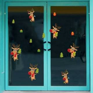 👉 Decoratiesticker active 10 STKS Kerst Elanden Etalage Decoratie Stickers Glazen Kastdeur