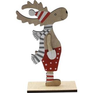 👉 Ornament houten active 3 STKS Kerstdecoratie Geschilderde Kerst Elanden Ornamenten (JM01751)