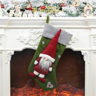 👉 Kerstversiering groen active Faceless Doll Socks Gift Bag Kerstboomhanger (groen)