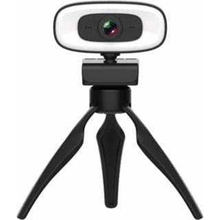 👉 Microfoon active C10 2K HD Zonder vervorming 360 graden draaien Invullicht met drie snelheden USB-vrije schijf-webcams, ingebouwde voor helder geluid