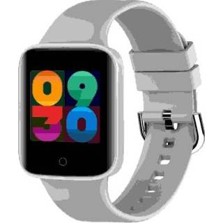 👉 Smartwatch zilver active E8 1.3 inch kleurenscherm smartwatch, IP67 waterdicht, ondersteuning temperatuurbewaking / hartslagbewaking bloeddrukbewaking bloedzuurstofbewaking slaapbewaking (zilver)