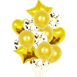 👉 Paillet aluminium parel goud active 2 STKS 18 Inch Pailletten Ballon Set Feestdecoratie Vakantie Decoratie (Goud)