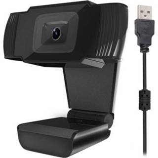 👉 Webcam zwart active HXSJ A870 480P Pixels HD 360 graden USB 2.0 pc-camera met microfoon voor Skype computer pc-laptop, kabellengte: 1,4 m (zwart)