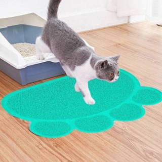 👉 PVC klauwvormige kattenbakmat Pet Placemat antislip vloermat dierenbenodigdheden (meerblauw)