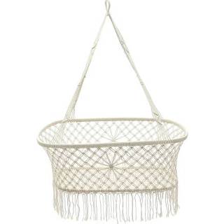 👉 Hangmat wit katoen touw active baby's Katoenen Baby Tuin Opknoping Babybedjes Geweven Schommel Patio Stoel Seat Beddengoed Babyverzorging 90 * 87 57 cm