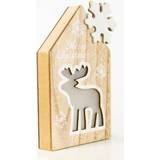 👉 Kerstversiering houten active 2 STUKS Sneeuwvlok Huisje Kerstverlichting Creatieve Kerstversieringen (Herten)