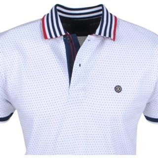👉 Wit l male mannen Twinlife heren polo gestippeld - 8720086160444
