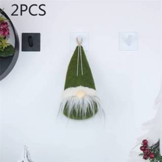 Kerstboom groen active 2 STKS CX20211 Circle Faceless Doll hanger decoratie (groen)