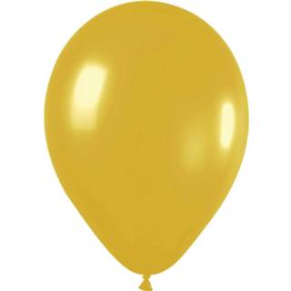 👉 Ballon gouden goudkleurig 10x Metallic Ballonnen 30 Cm 8711319423610