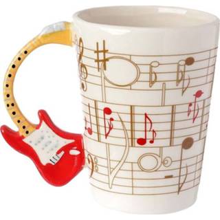 👉 Beker rood wit gitaar - Ted Smith 6013950859868