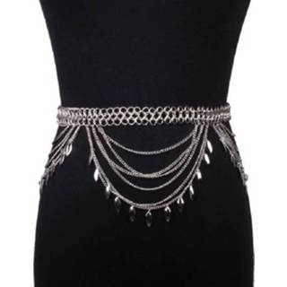 👉 Riem zilver active Gepersonaliseerde van wilde legering met kwastjes, lengte: 80-100 cm (zilver)