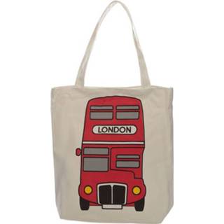 👉 Katoenen tas met rits en voering - Londense Bus 5055071751622