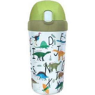 👉 Beker groen kinderen PLA/plant bioloco met rietje voor 400ml - Dinosaurussen 4260595852828