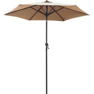 👉 Parasol aluminium bruin Vidaxl 200x211 Cm Taupe 8719883745343