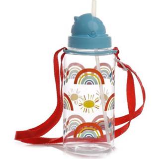 👉 Drinkfles met rietje 450ml - Regenboog 5055071763731