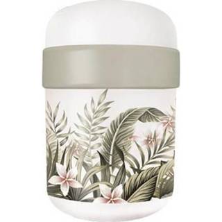 👉 PLA/plant bioloco lunchpot met 2 compartimenten 500ml + 200ml - bloemen en bladeren 4260595855751