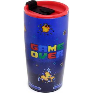 👉 Thermobeker RVS blauw 550ml - Game Over 5055071759970