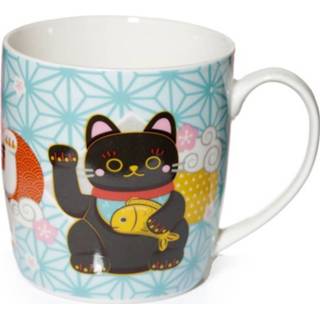 👉 Beker lichtblauw mannen Maneki Neko Gelukskat 5055071754692