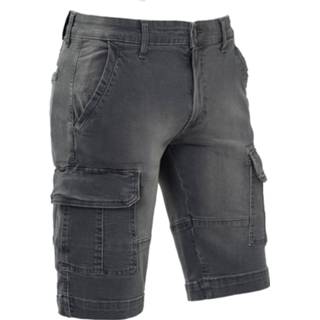 👉 Korte broek male grijs mannen Brams Paris heren cargo stretch model jan - 8720086162110