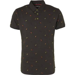 👉 Donkergroen l mannen male groen No Excess All over embroidered polo dark green 8720151088796 8720151088772