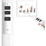 👉 Laserpointer wit active Doosl DSIT013 2,4 GHz oplaadbare PowerPoint-presentatie-afstandsbediening Multifunctionele voor PowerPoint / Keynote Prezi, besturingsafstand: 100m (wit)