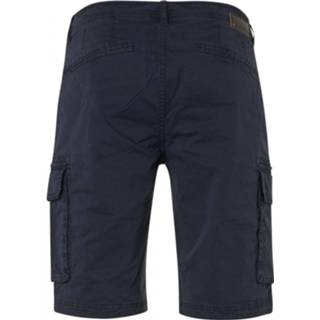 👉 Blauw male No Excess Short cargo garment dyed stretch night 8720151235022