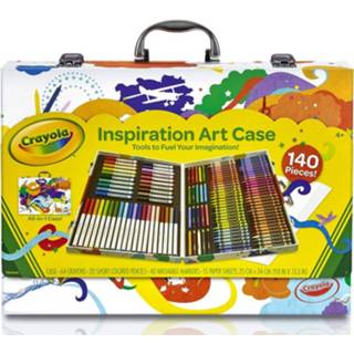 👉 Hout multikleur kinderen Kleurkoffer 140-delig Voor Kids - Complete Teken En Kleur Koffertje 8719538674813