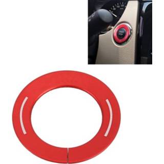 Motorstart rood metalen active Auto Motor Start Sleutel Drukknop Ring Trim Sticker Decoratie voor Nissan X-TRAIL (Rood)