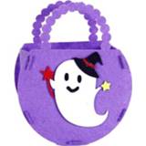 👉 Draagtas paarse active kinderen 6 STKS Halloween Pompoen Zak Snoepzak DIY Handgemaakte Niet-geweven Gift Bag (Paarse Geest)