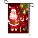 👉 Banner active 4 STUKS Merry Christmas Santa Patterned Garden Flag (2 Claus)