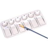 👉 Tekengereedschap active 2 STKS 12-holes Auminum Plaat Kunst Levert Lange Kleurenpalet Pigment Tekengereedschappen