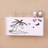 Router active Socket Opbergdoos Set-top Box Decoratie Tv-meubel Woonkamer Aansluitdoos, Afmeting: 40.5x20.5x9.5cm (Coconut Tree)